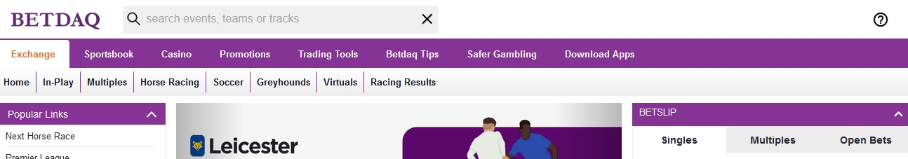 BETDAQエクスチェンジのトップバナー